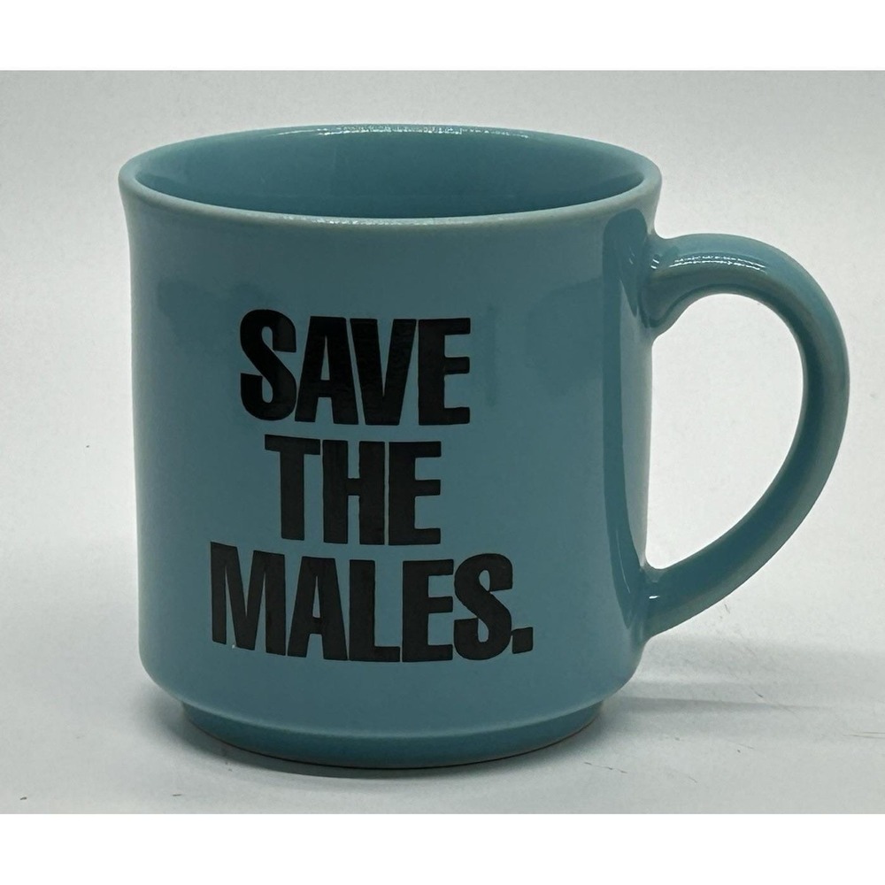 Save The Males Vintage Turquoise Coffee Mug‎ Men Gift
